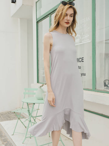 Moss Rose Leisure Ribbed Maxi Dress